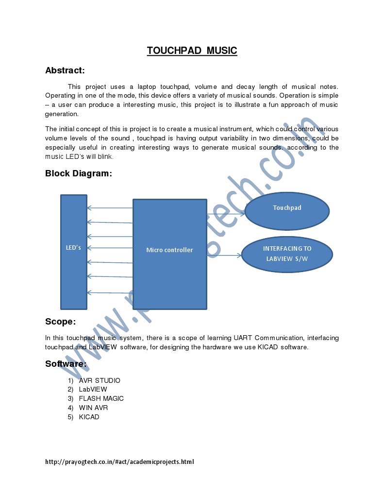 Touchpad Music Instrument Project | PDF | Computers
