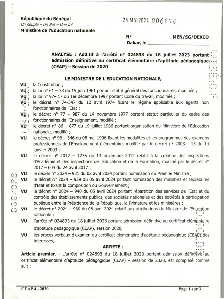 Arrete Ceap 4 - 2020 | PDF