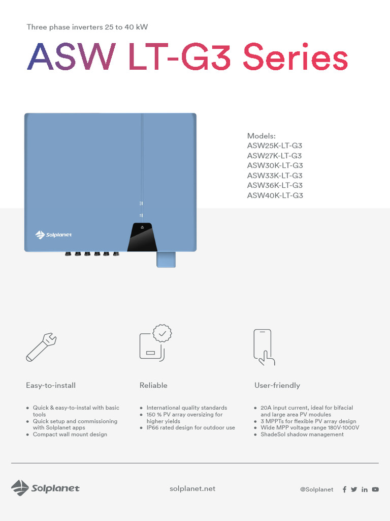 Datasheet ASW 25 40K LT G3 Series Global EN - 0924 - Web 1 | PDF