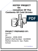 Determination of the Contents of Cold Drinks