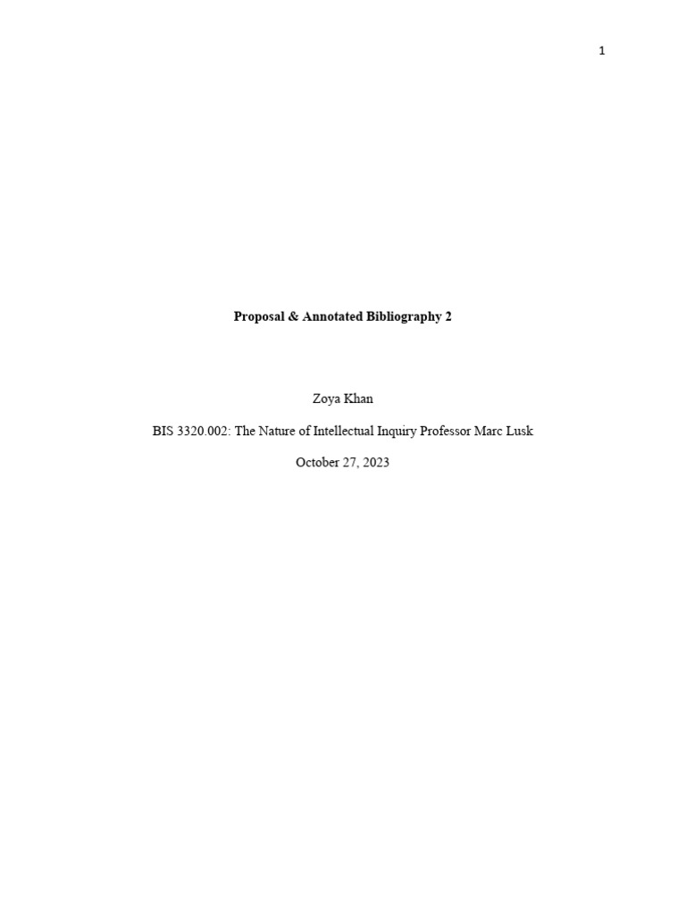Paper 2 Proposal & Annotated Bib | PDF