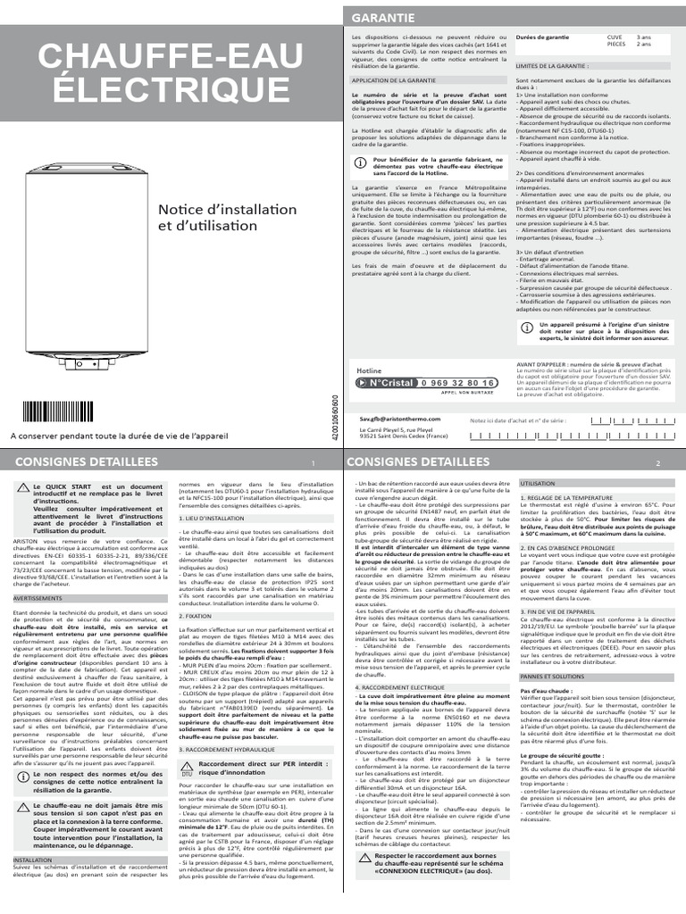 Chauffe Eau Ariston PDF — free download