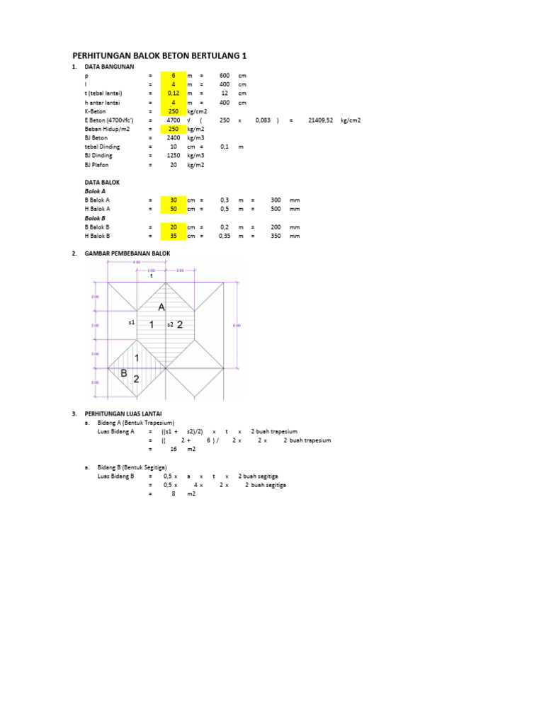 perhitungan balok beton | PDF