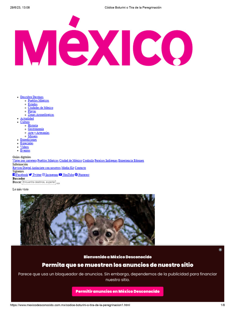Códice Boturini o Tira de La Peregrinación | PDF
