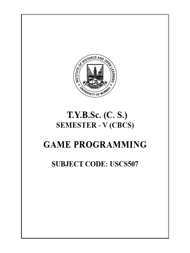 CS Sem 5 Game Programming | PDF