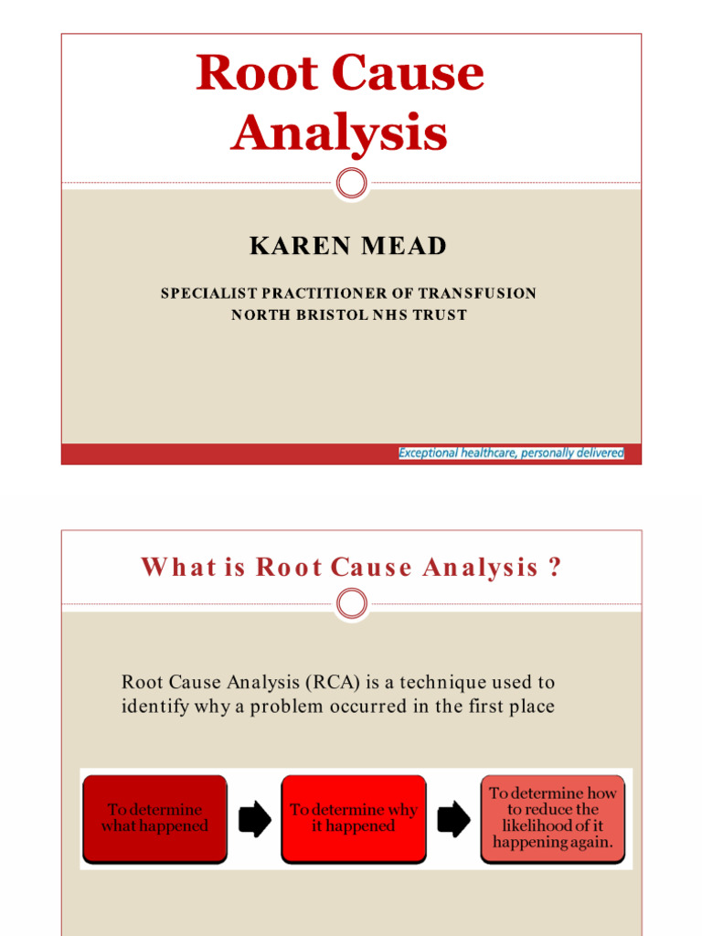 Root Cause Analysis Handout Pdf
