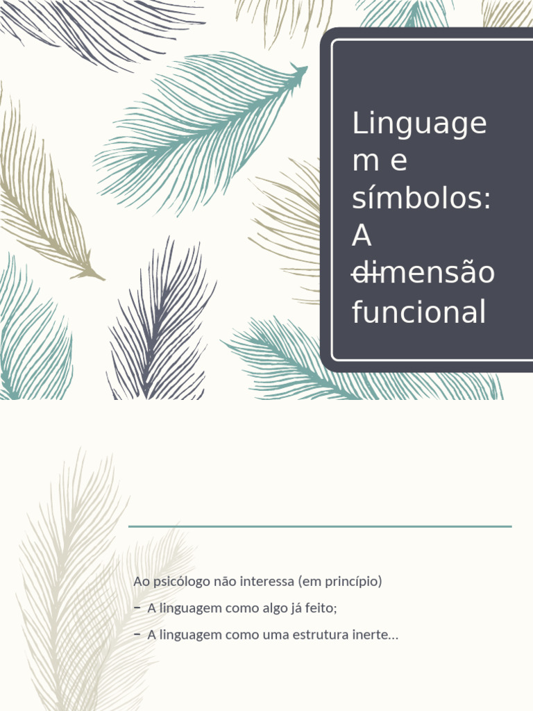 Linguagem e Símbolos | PDF
