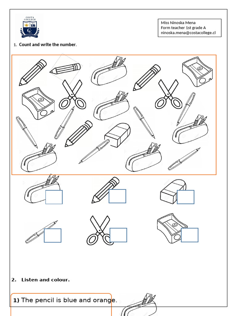 School Objects 2 Pdf