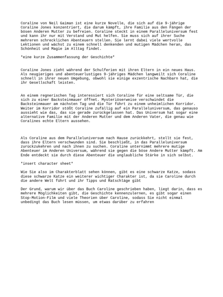 The Text For Our German Project | PDF