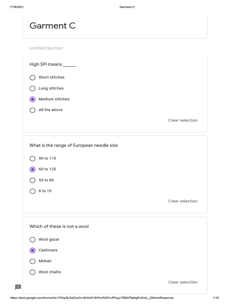 Garment C | PDF