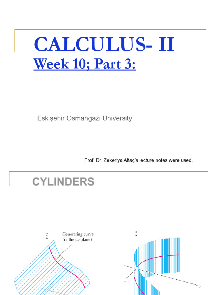 10 Quadratic Surfaces PDF