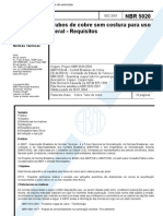 NBR 05020 - 2003 - Tubos de Cobre Sem Costura Para Uso Geral