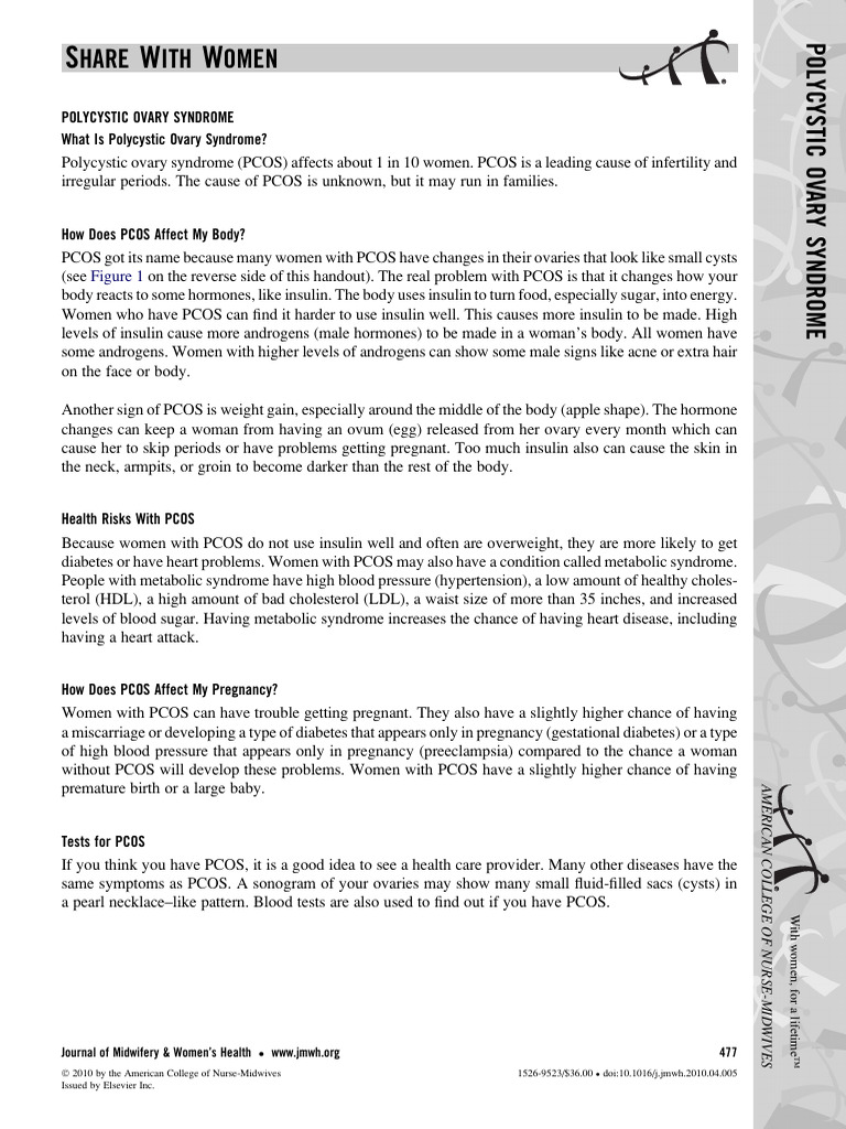 Polycystic Ovary Syndrome Pdf