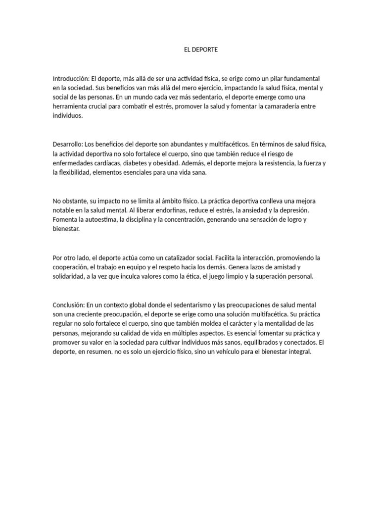 El Deporte Pdf