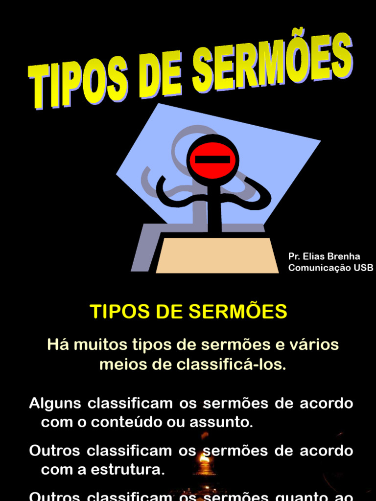 Tipos de Sermões Tecnico Textual e Expositivo | PDF