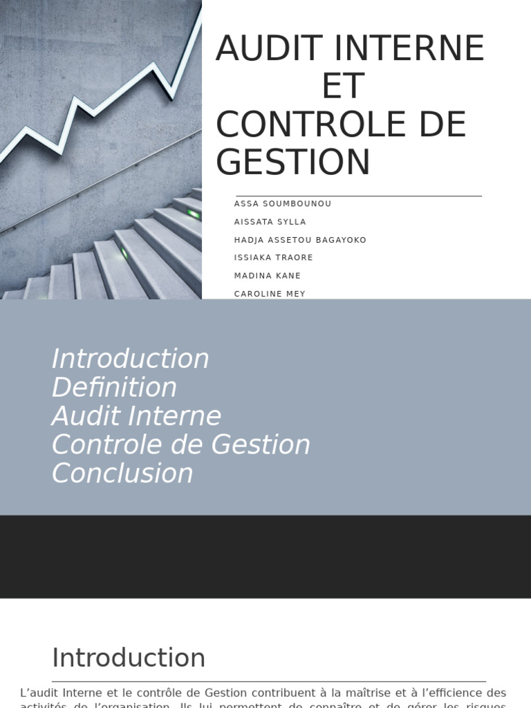 Audit Interne Et Controle de Gestion (Groupe 1) | PDF