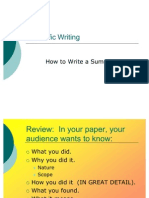 03) How To Write A Summary