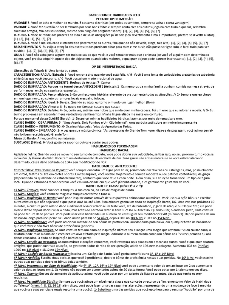 Background Felix | PDF