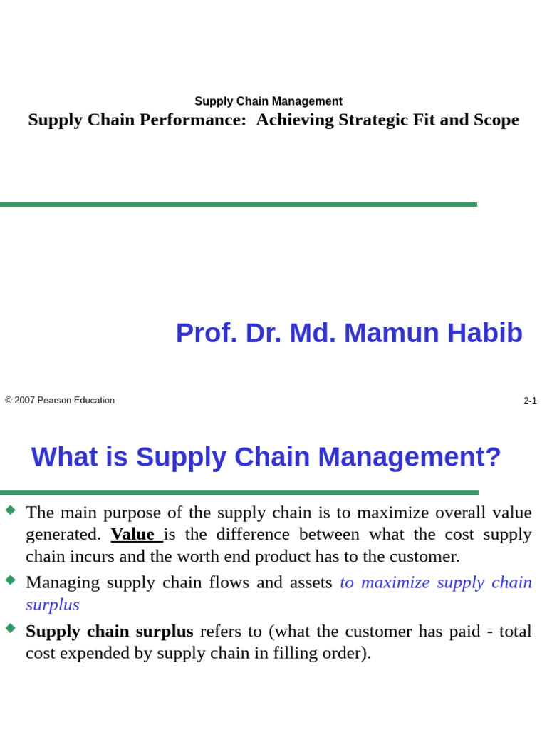 Session 7 Suplly Chain Management Achieving Strategic fit PDF