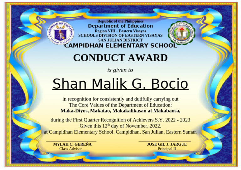 Conduct Award Q1 | PDF