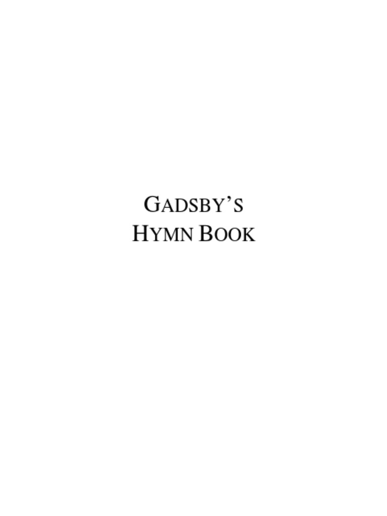 Gadsbys Hymn Book PDF Grace In Christianity Jesus