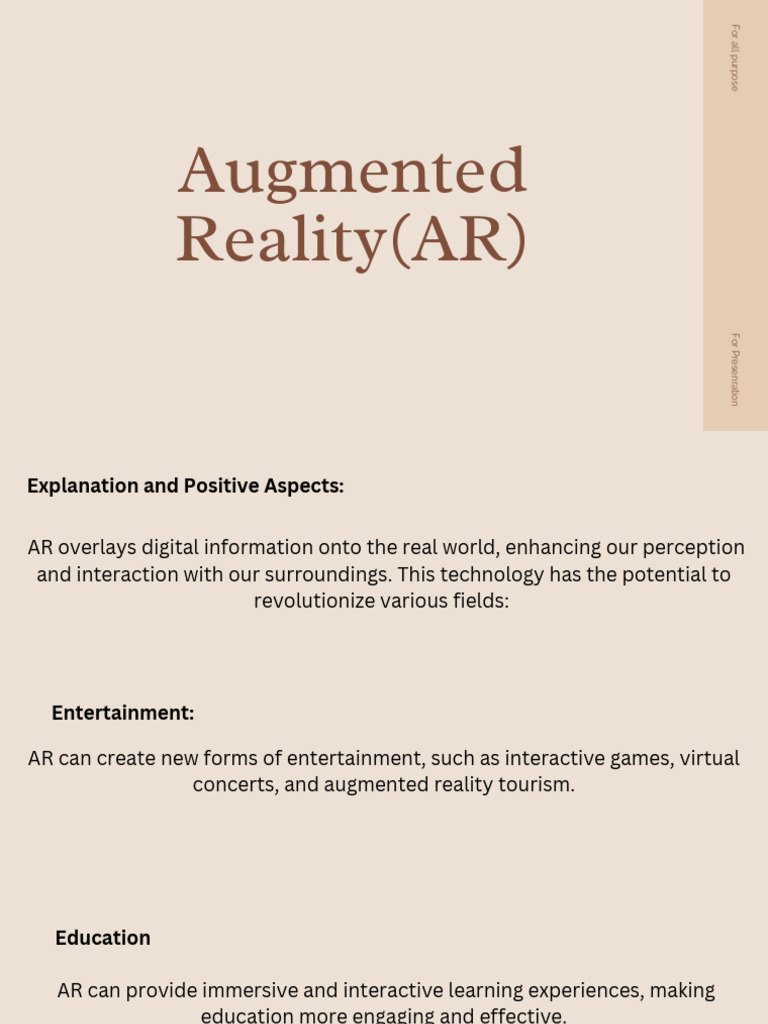 Augmented RealityAR | PDF