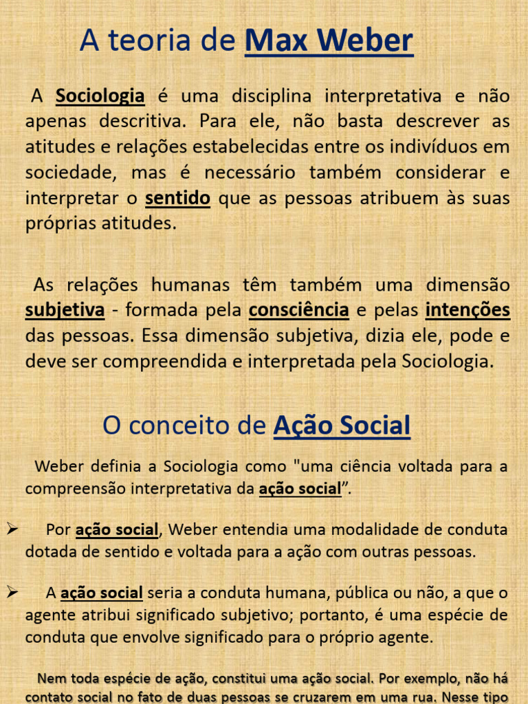 Max Weber - Ação Social | PDF