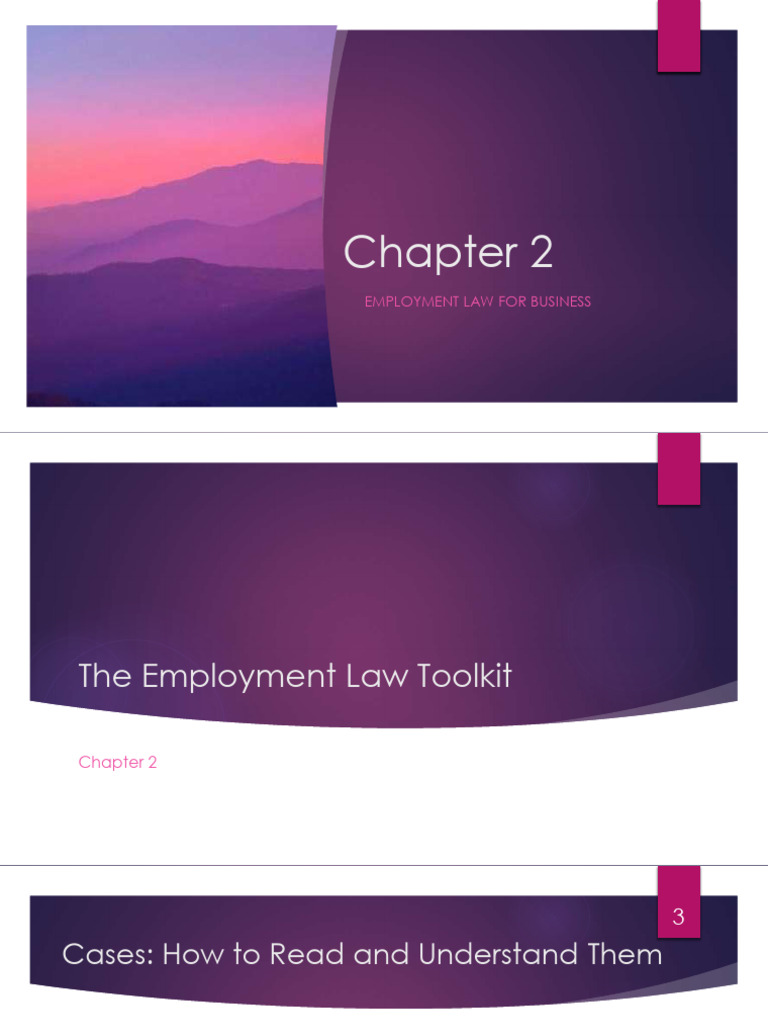 Chapter+2 Employment+Law+Toolkit+Class+2 | PDF