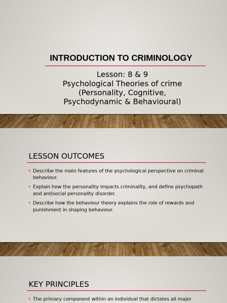 Lesson 8 9 - Psychological Theories (Personality Cognitive | PDF