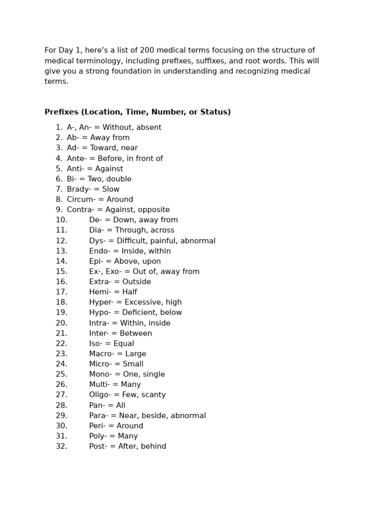 Medical term day 1 pdf