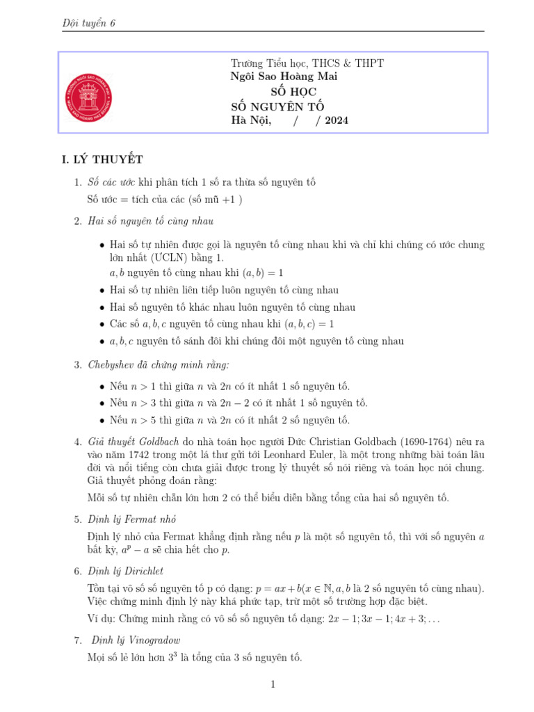 NS 6DT Số nguyên tố | PDF
