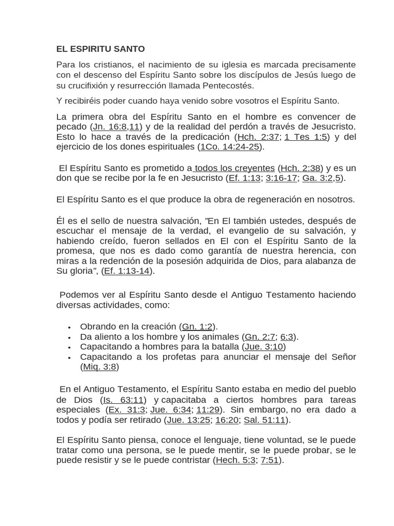 El Espiritu Santo | PDF