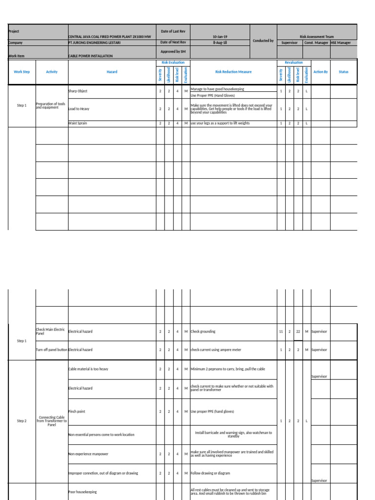 BTG-KN-JSA-Cable Power Installation From Main Panel To Workshop Panel | PDF