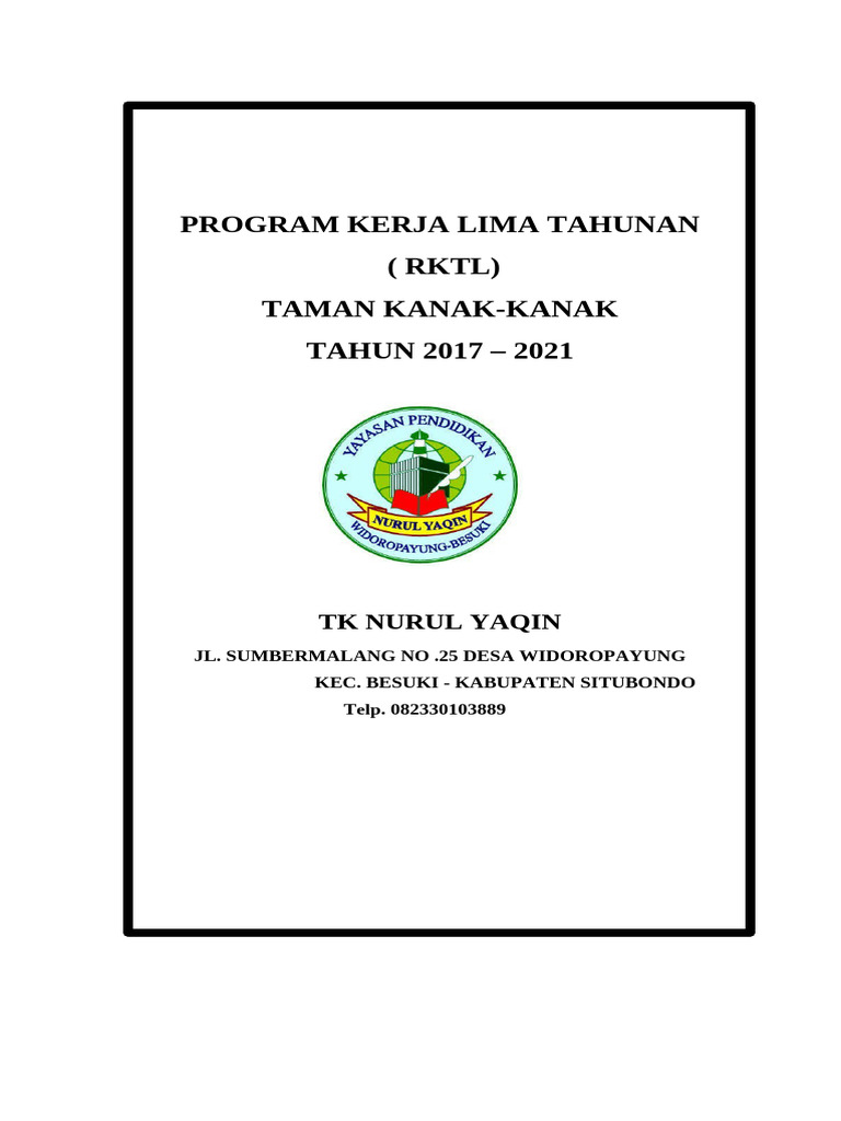 RPTK Nurul Yaqin | PDF