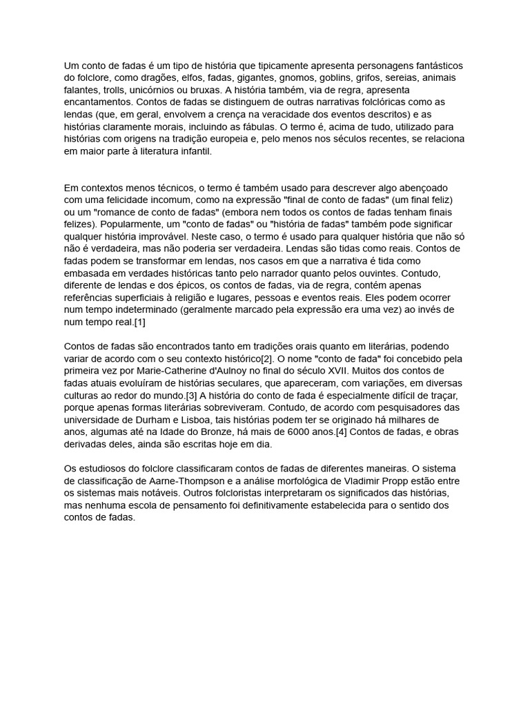 A Lenda da Fada da Chapa | PDF | Contos de fadas