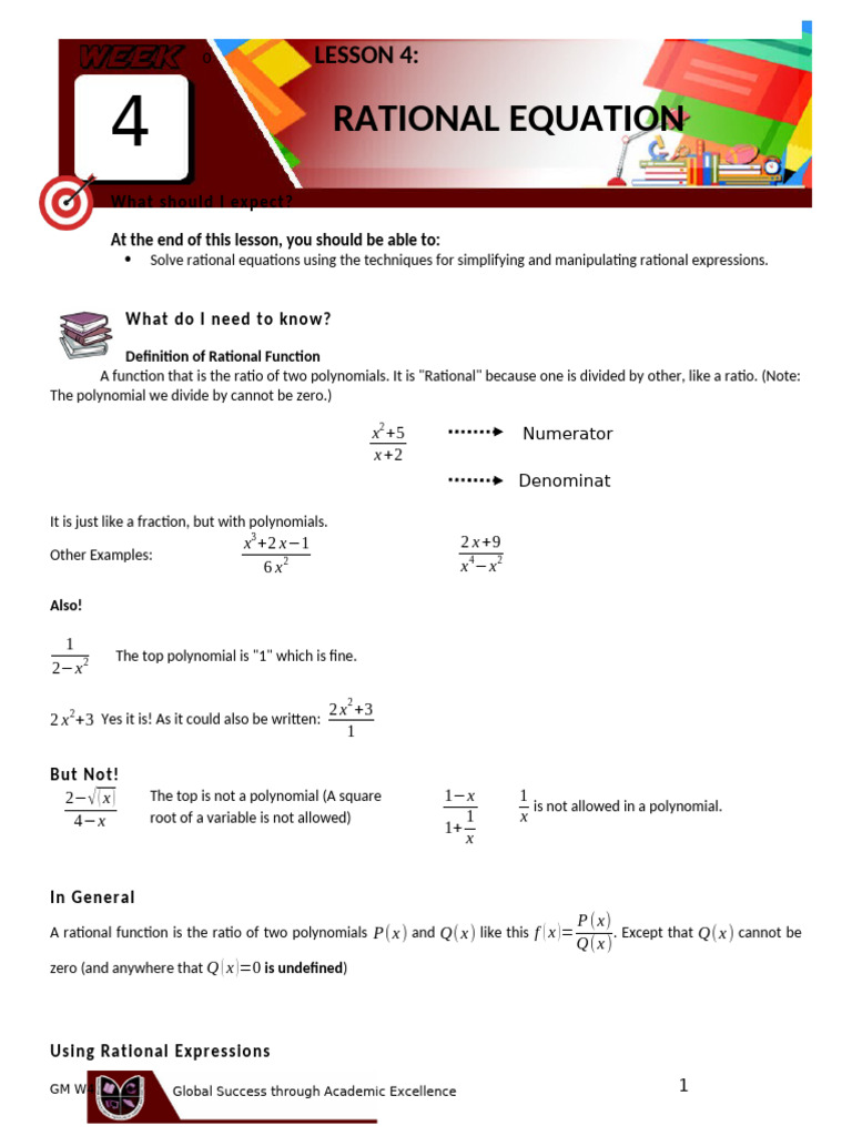 GenMath - W4 | PDF