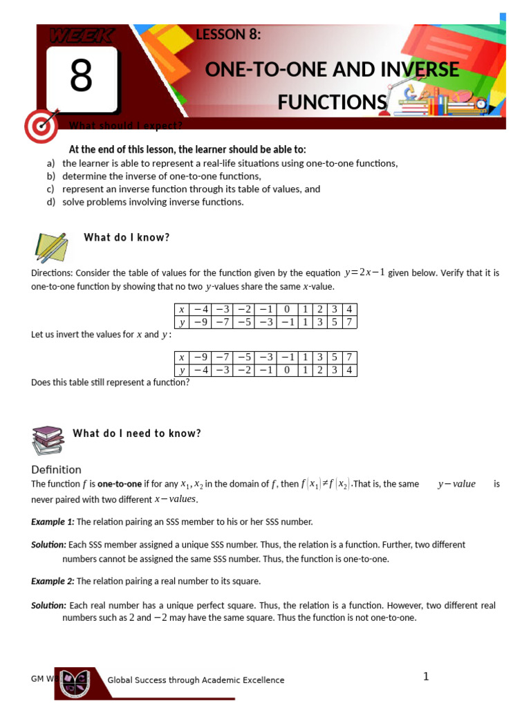 GenMath - W8 | PDF