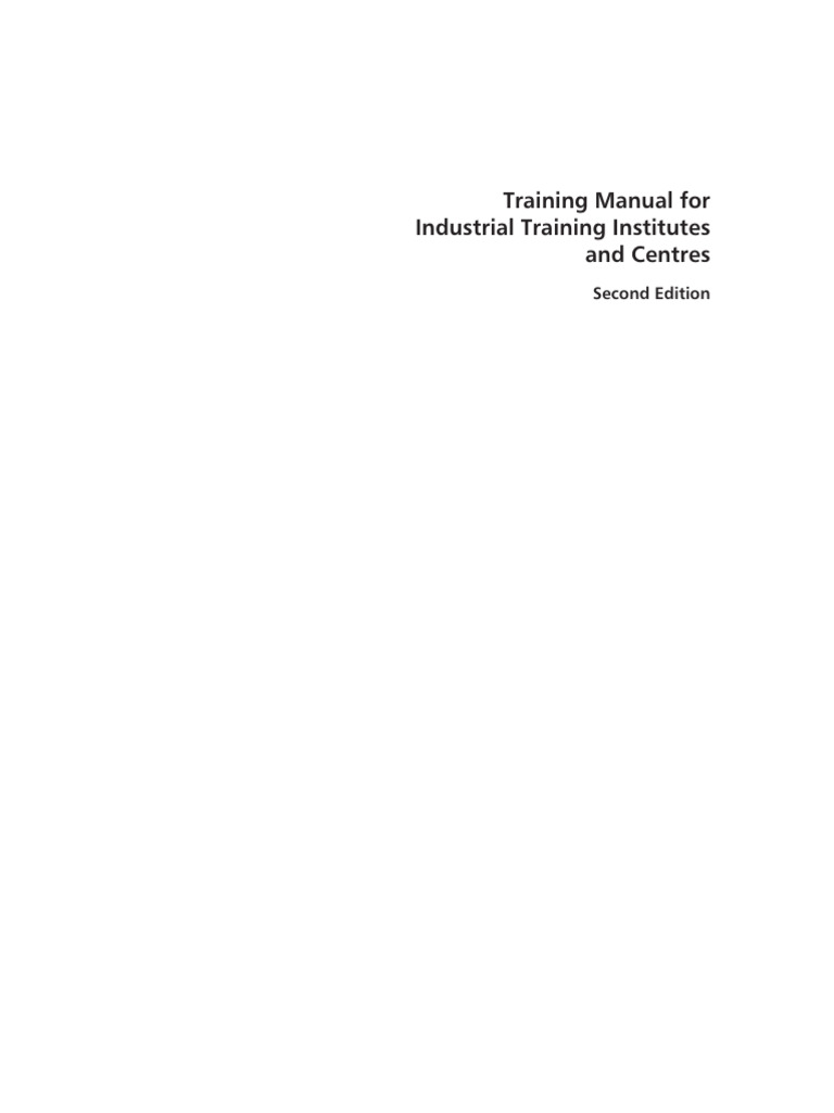 Training Manual For Industrial Training Institute | PDF