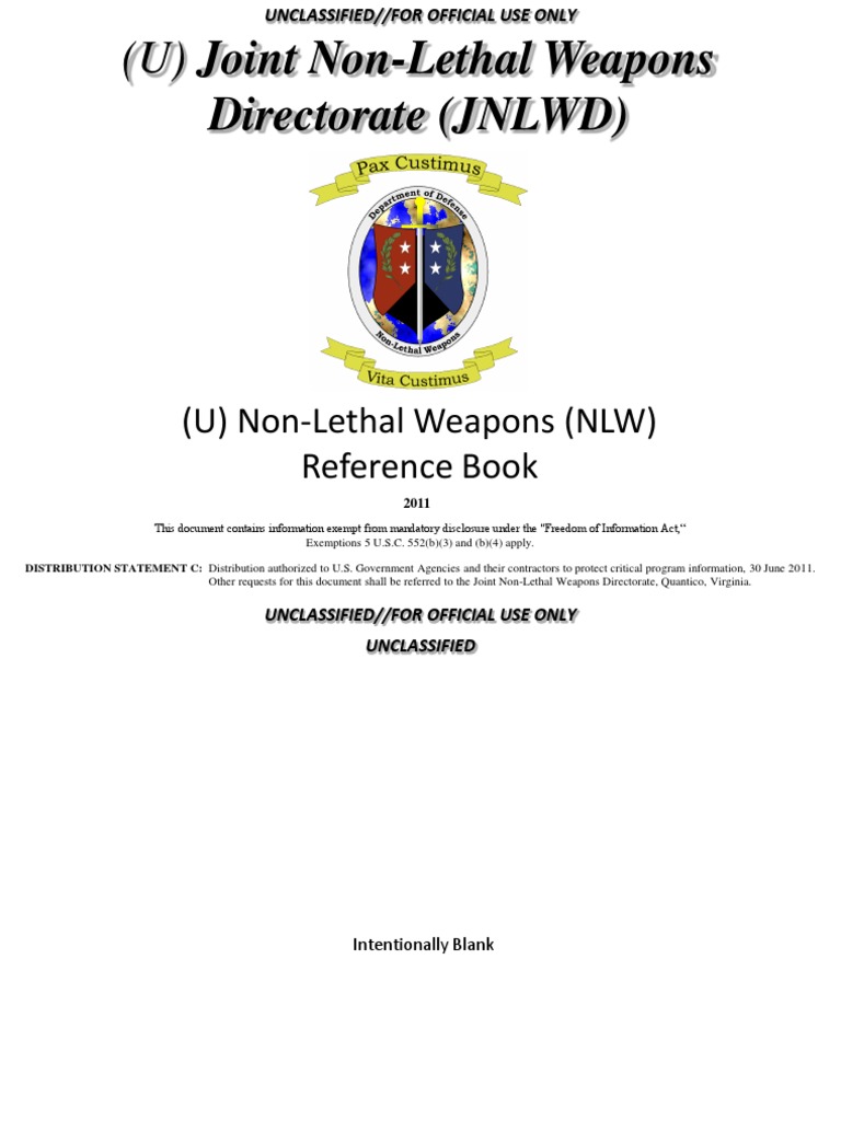 DoD-Non Leathal Weapons | PDF