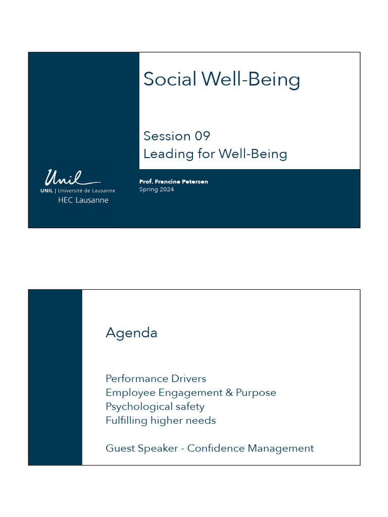 SWB 09 Leading For Well-Being | PDF