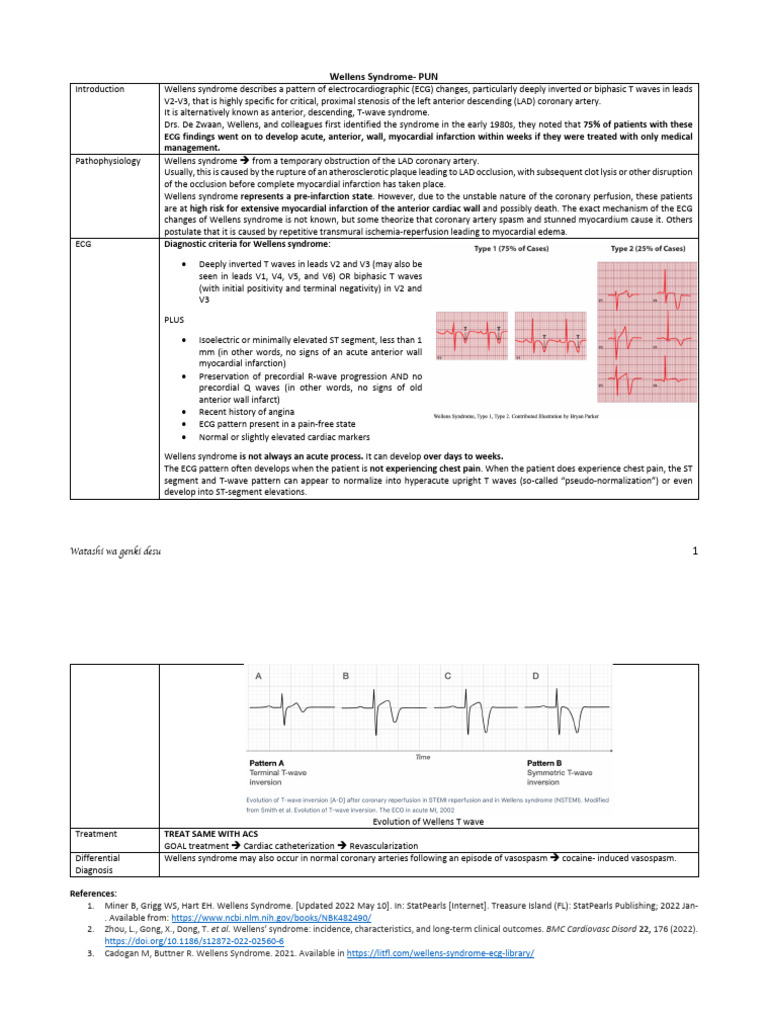 Wellens Syndrome | PDF
