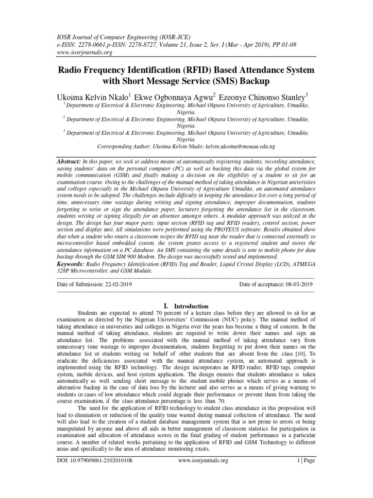 Radio Frequency Identification RFID Base | PDF