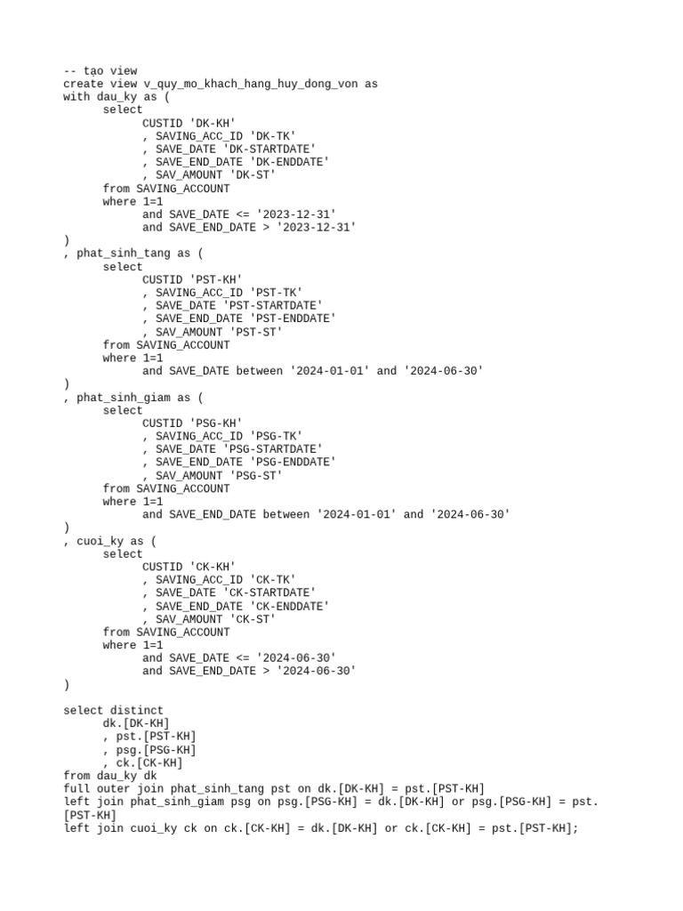 SQL Server - Data in Banking 2 | PDF