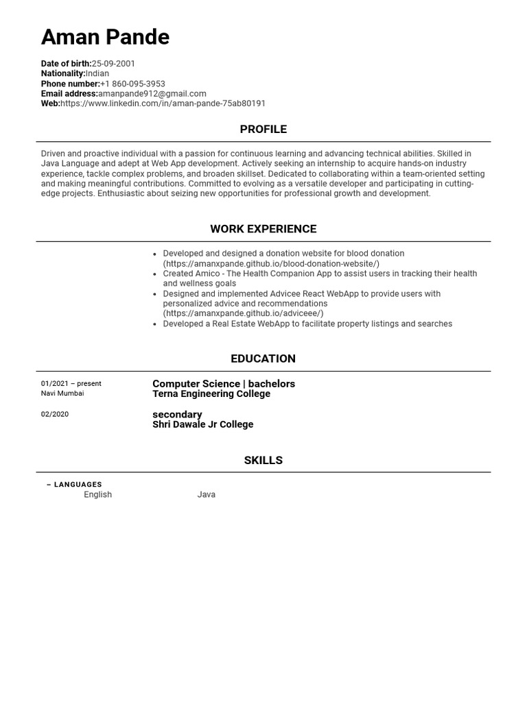 FREE COPY My Resume PDF - 1729264572