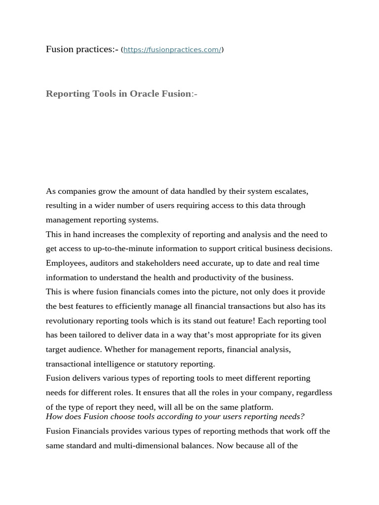 Fusion Practices | PDF
