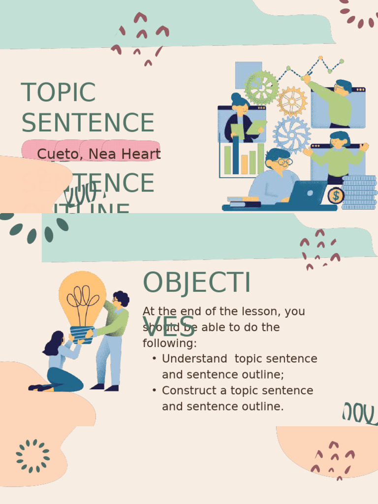 Topic Sentence and Sentence Outline PPT Cueto | PDF