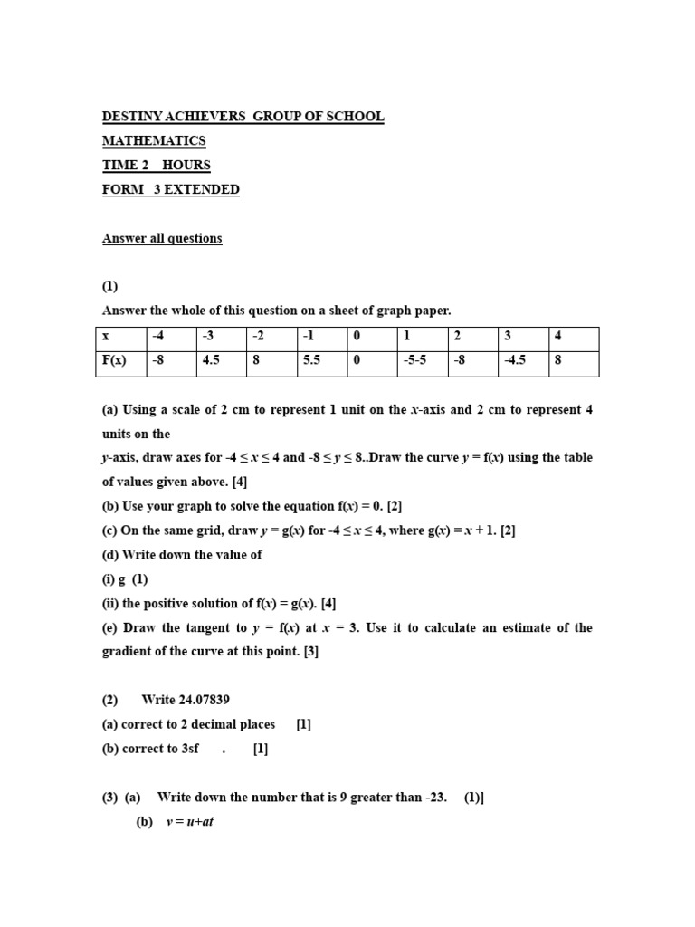 Form 3 A | PDF