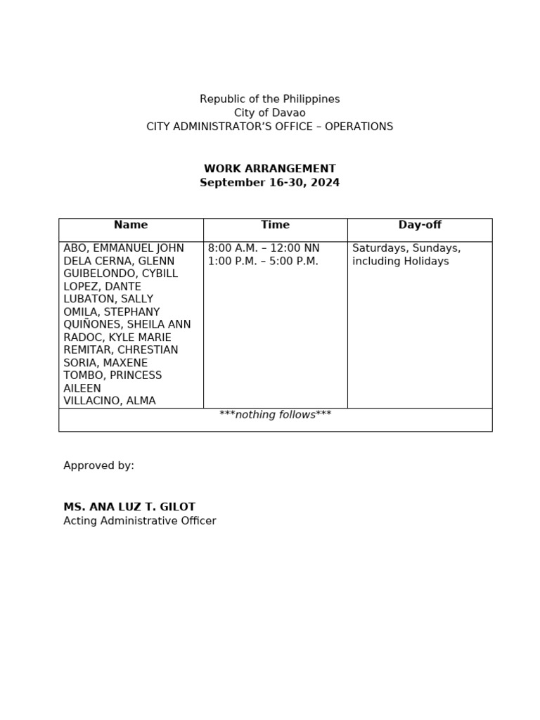 Worksched Admin | PDF