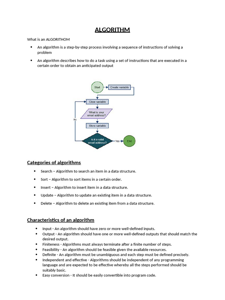 Algorithm document | PDF
