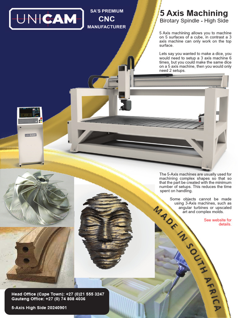 Leaflet 5 Axis 2450x1250x480 | PDF | Machining | Mechanical Engineering